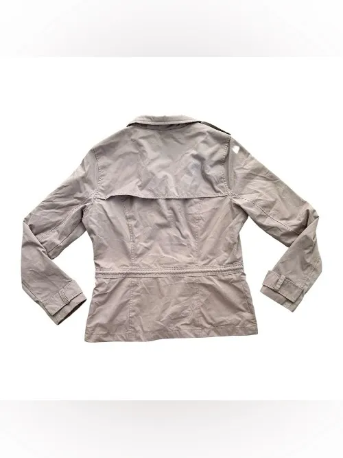 Hollister Womens Large Tan Utility Jacket Y2K - Image 2