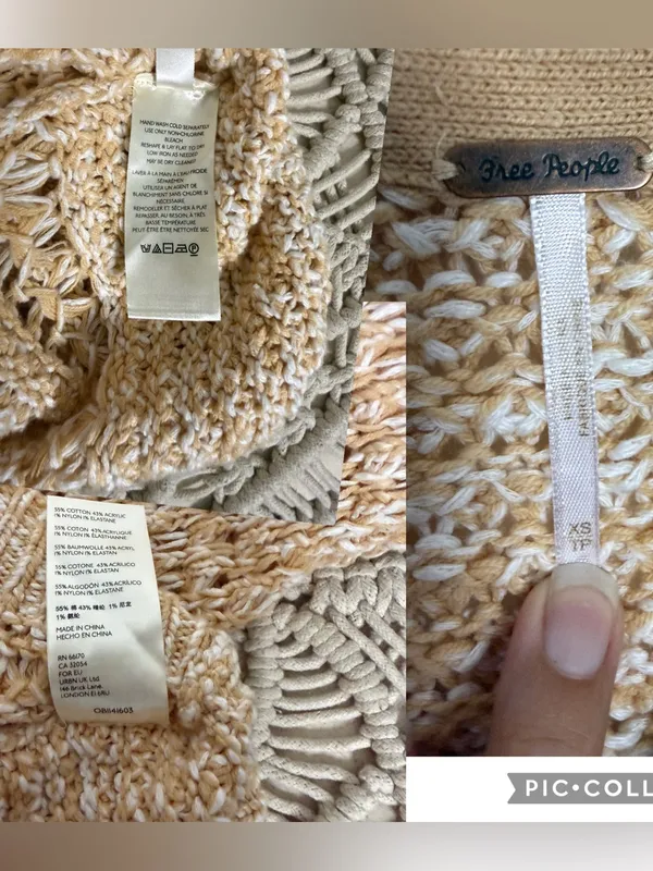 Free People Open-Knit Scoop Neck Sweater in Beige - Image 7