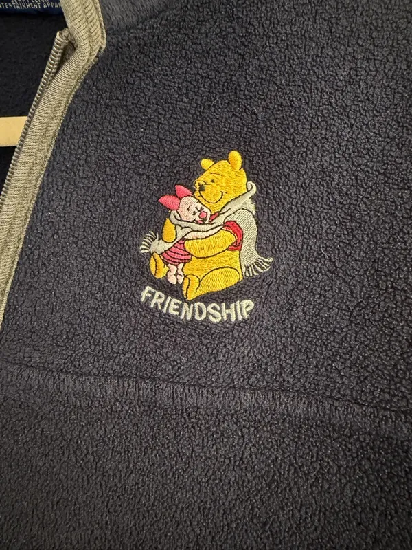 Disney Winnie the Pooh Navy 1/4 Zip Pullover 
Size: medium - Image 2