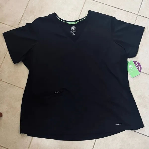 HH Works by Healing Hands Black Scrub Tops - Image 3