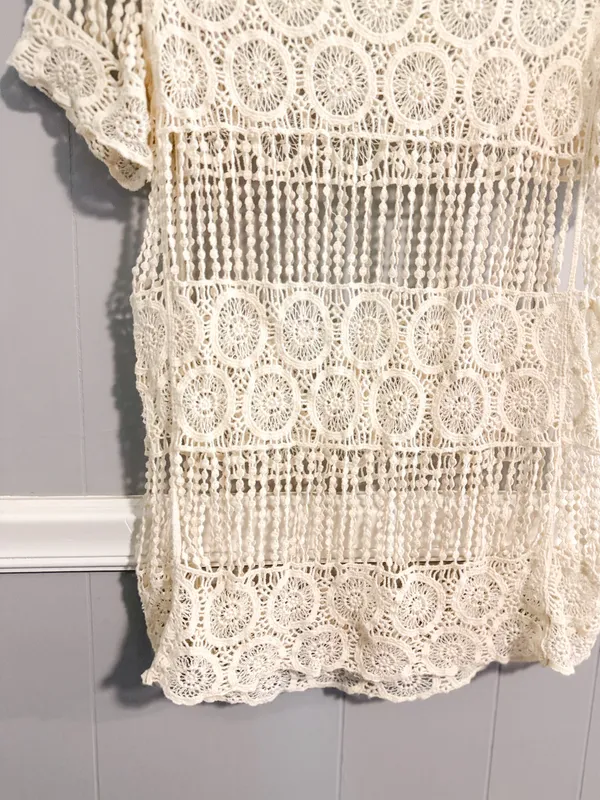 Phase One Crochet Top White Size M - Image 3