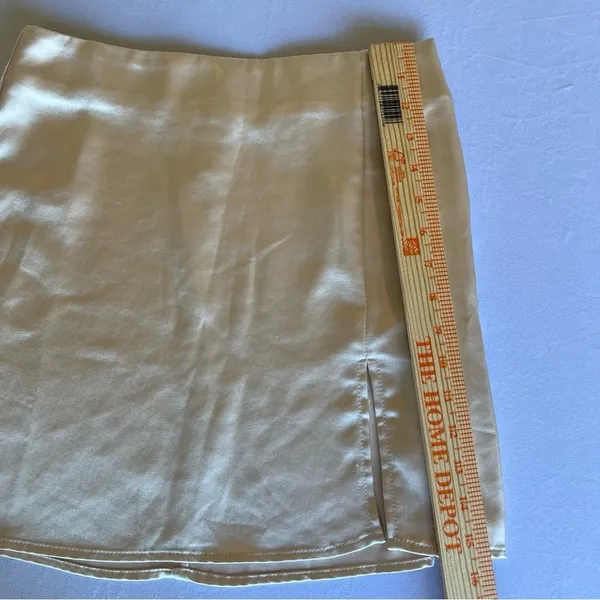 Glam Champagne Side Slit Mini Skirt Size S - Image 4