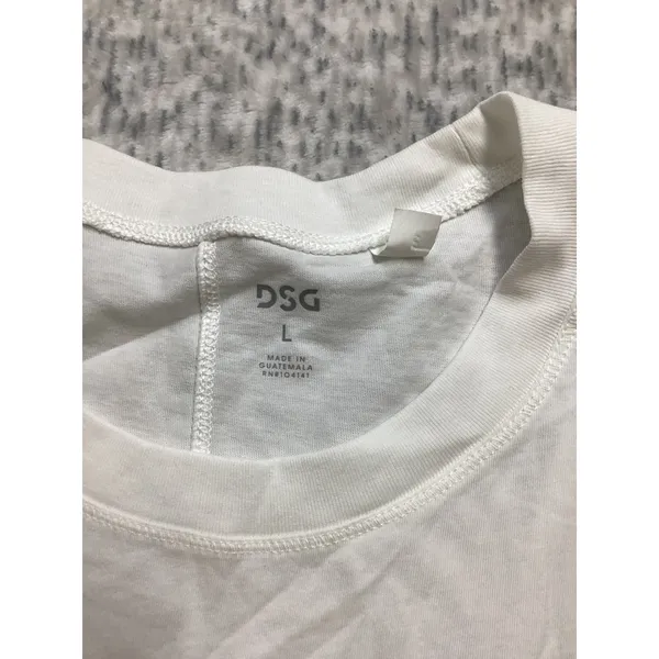 DSG Womens Sleeveless Muscle Tank Top White Crew‎ Neck Activewear Large NWOT - Image 2