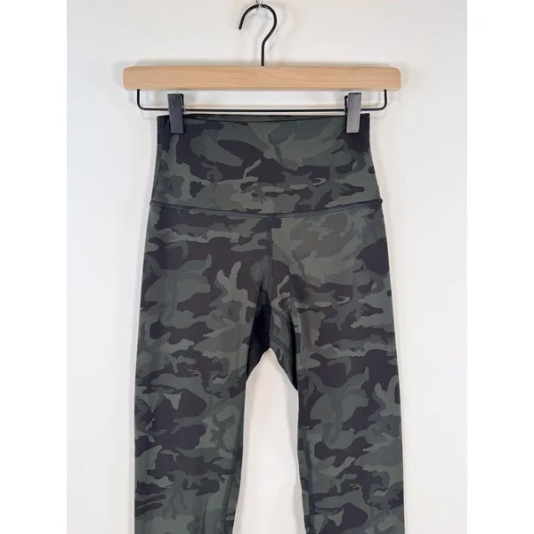 Lululemon Womens Leggings Green Align Pant II Camo Pull On Stretch Yoga Size 4 - Image 7