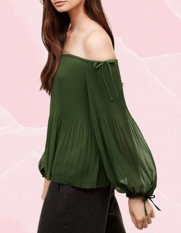 Wilfred Talence Off the Shoulder Pleated Blouse - Image 7