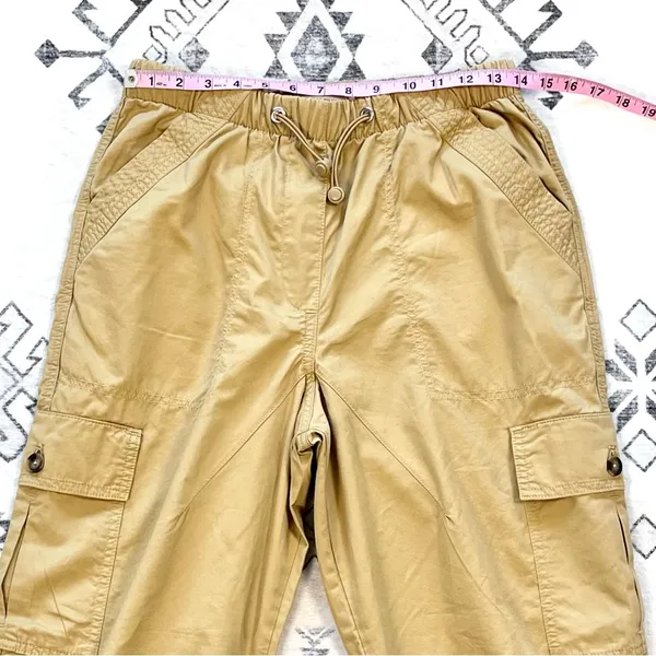 Avec Les Filles Tan Drawcord Cargo Jogger Pants Small NWT - Image 7