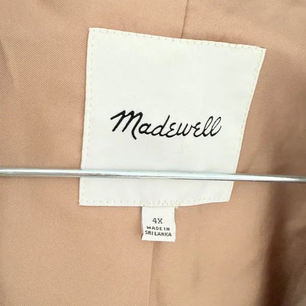 Madewell Larsen Blazer in Windowpane 4X Oversized Single Button Jacket Pockets‎ - Image 5