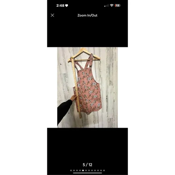 Floral denim overall dress - Image 5