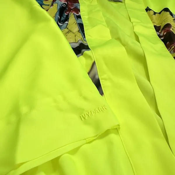 Adidas X Ivy Park Beyonce Satin Robe M Solar Yellow All Gender Printed Graphic - Image 3