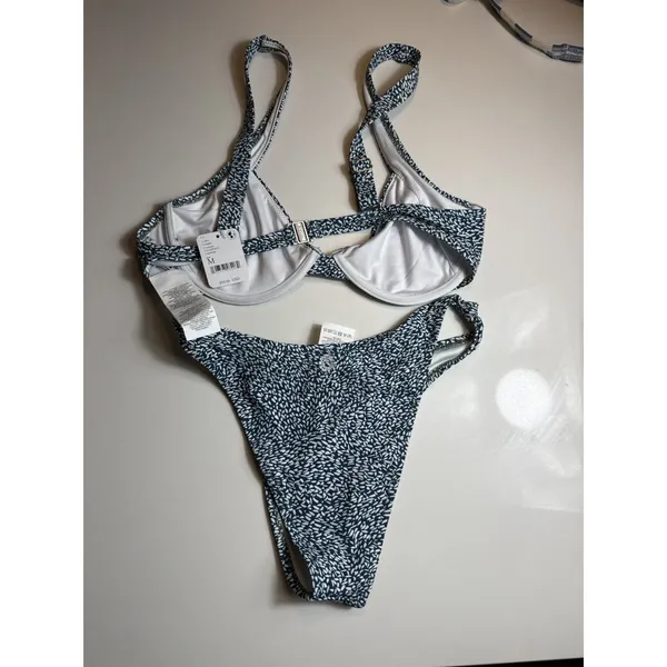 NWT Free People x Rhythm Masina‎ Knotted Underwire Bikini Set Turquoise Size M - Image 3