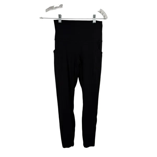 Lululemon Align High Rise Pant Pockets Leggings 25" Black Gym Workout Womens 6 - Image 2