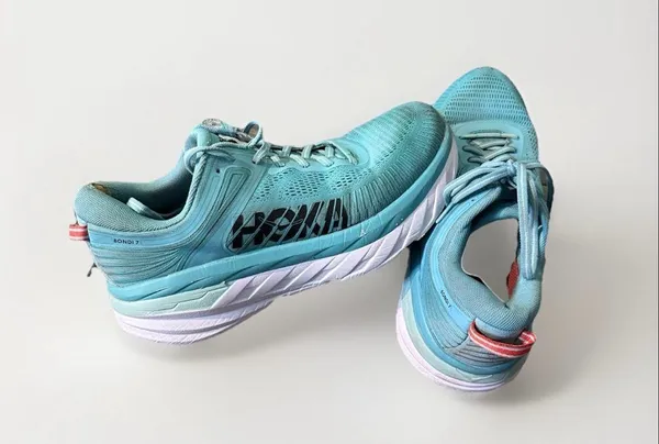 Hoka‎ One One Womens Bondi 7 1110531 AEBL Blue Running Shoes Sneakers Size 10 D - Image 3