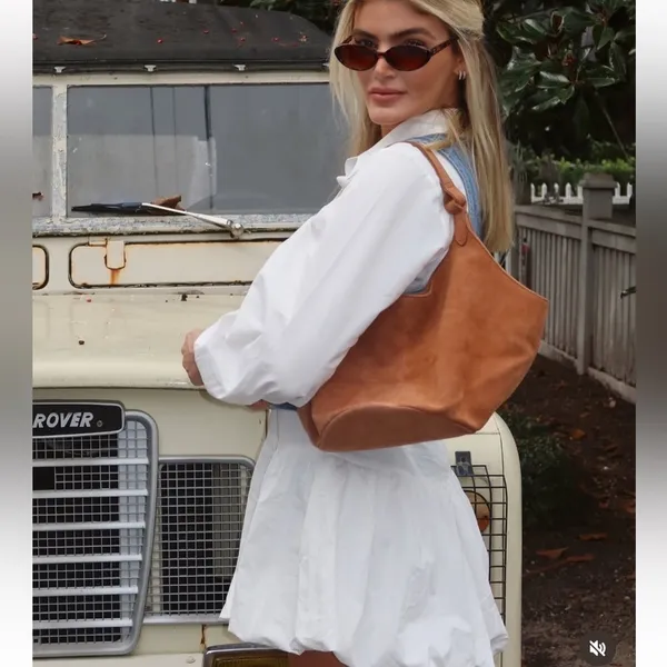 M.I.L.A. Emma Suede Bag in Brown Toffee - Image 2
