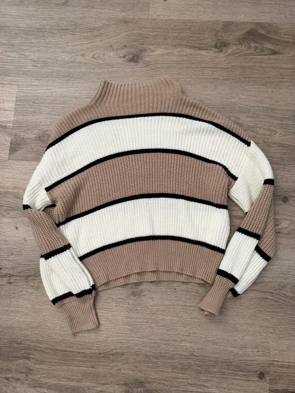 Striped mock neck sweater SHEIN - Image 2