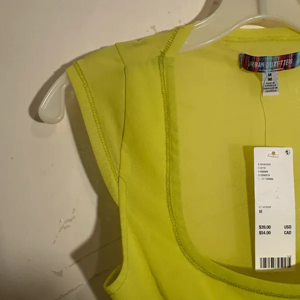 NWT Zara Sheer Mesh Neon Yellow Crop Top - Image 5