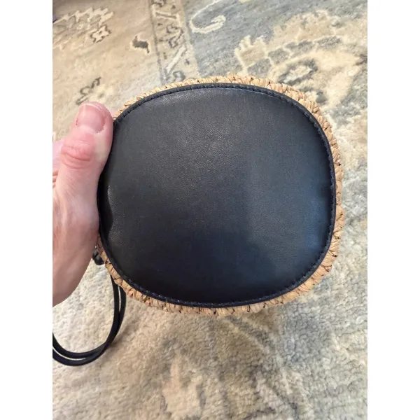 Tory Burch Emmerson Raffia Bag Cross Body Toffee Crunch NWT - Image 12