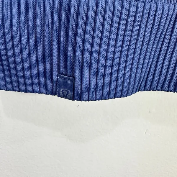 Lululemon Rest‎ Less Hoodie Pullover Women Size 2 Gatsby Blue Seamless Running - Image 3