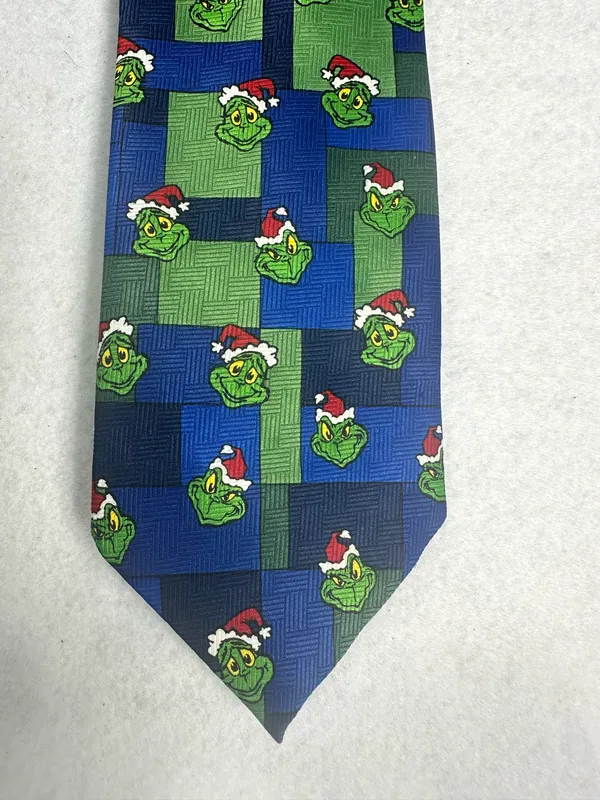Dr.Seuss Brand Mens Tie Grinch Vintage Necktie Novelty Christmas Accessories - Image 3
