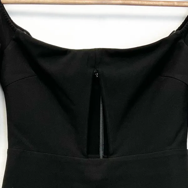 NEW NBD Womens S‎ Little Black Mini Dress Bell Sleeves Off Shoulder Cut Out - Image 3