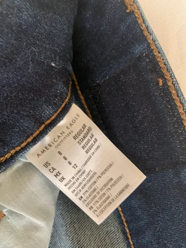 Denim High Rise Mini Skirt - Image 4