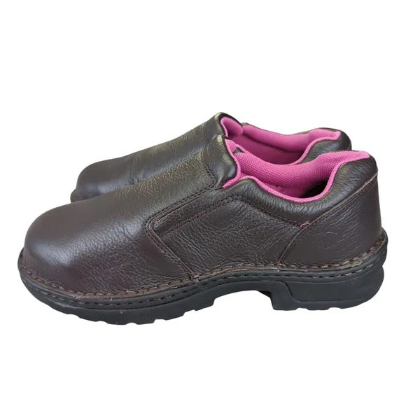 Wolverine Bailey Slip On Brown Leather Boots Shoes Womens‎ 8.5W Wide Work W10192 - Image 2