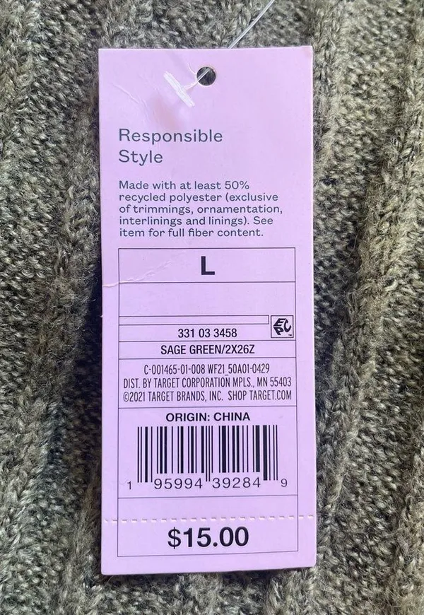 NWT Wild Fable sage green cropped sweater Size L - Image 7