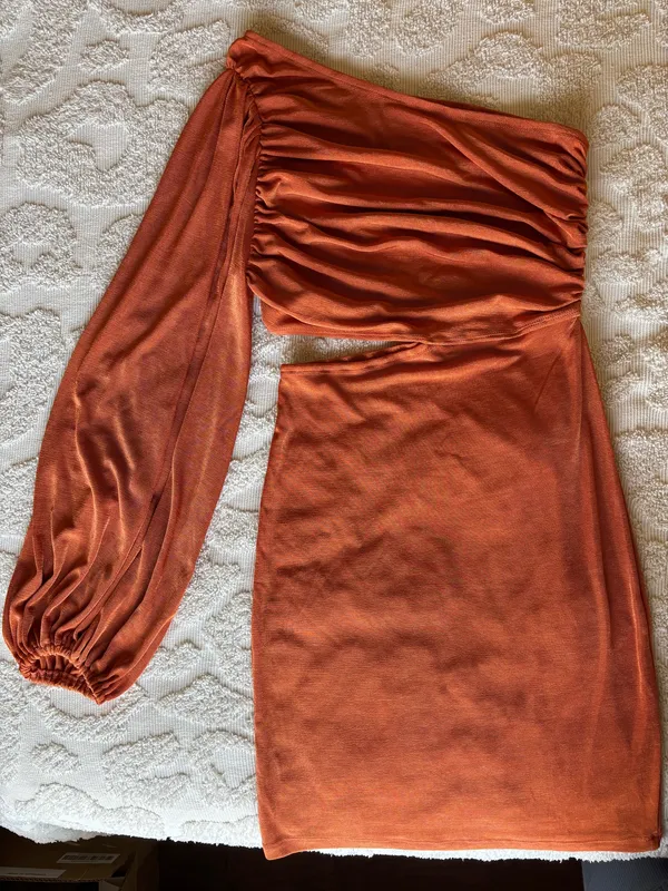 Hello Molly Mini Dress Orange - Image 3