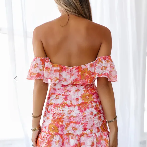 HELLO MOLLY FLOWERS ON MY MIND DRESS PINK small - Image 3