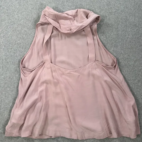 Free People City Light Cowl Neck Open Back Tank Top Size Small Blush Flowy - Image 7