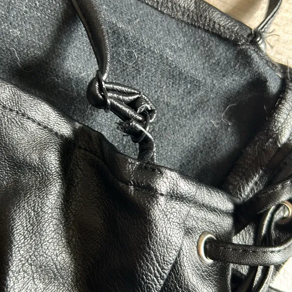 Superdown faux leather lace up sides top - Image 4