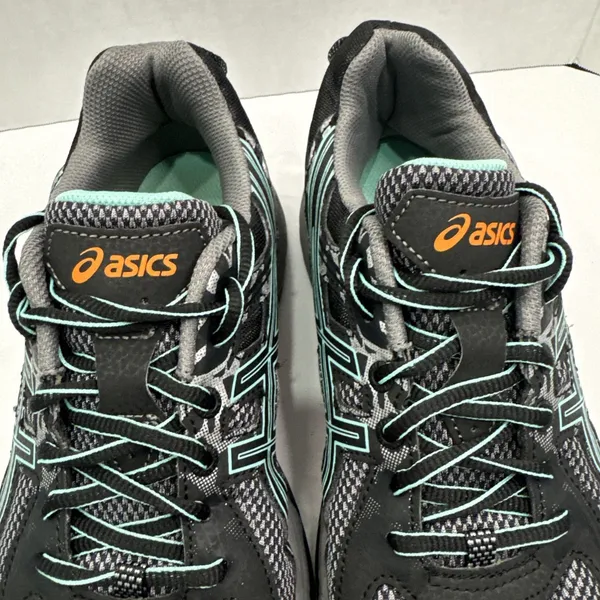 ASICS Gel Venture 6 Women’s 9 Black Teal Orange Trail Shoes T7G6Q - Image 7
