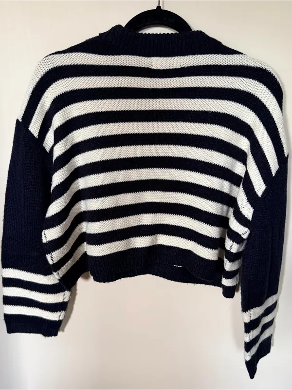 Topshop cropped stripe sweater S - Image 4