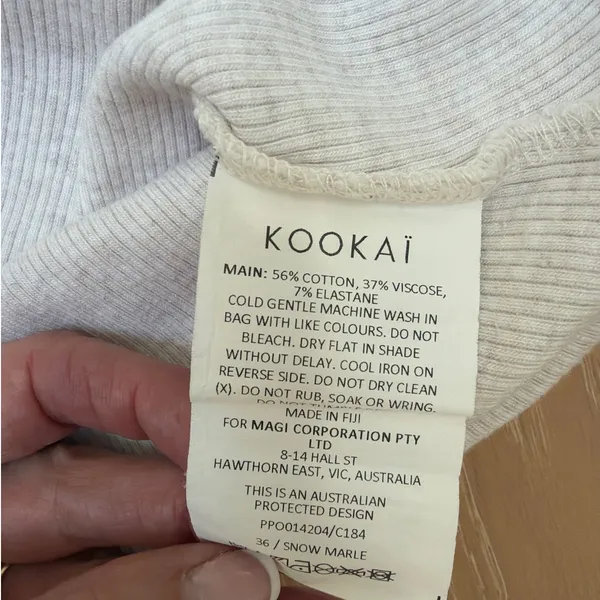 Kookai Knit Mini Skirt Size US4 Oatmeal Beige - Image 4