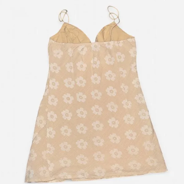 Princess Polly Tan Floral Print Spaghetti Strap Mini Dress - Image 6