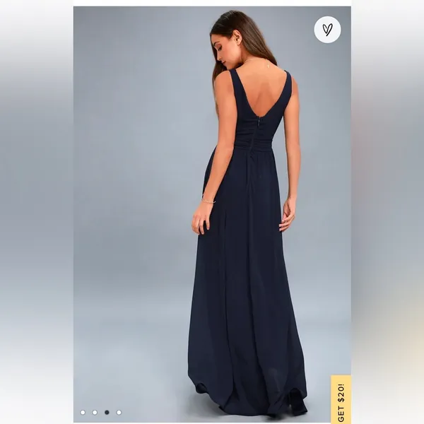 Lulu’s Leading Role Dark Blue Maxi Dress Sz M EUC - Image 2