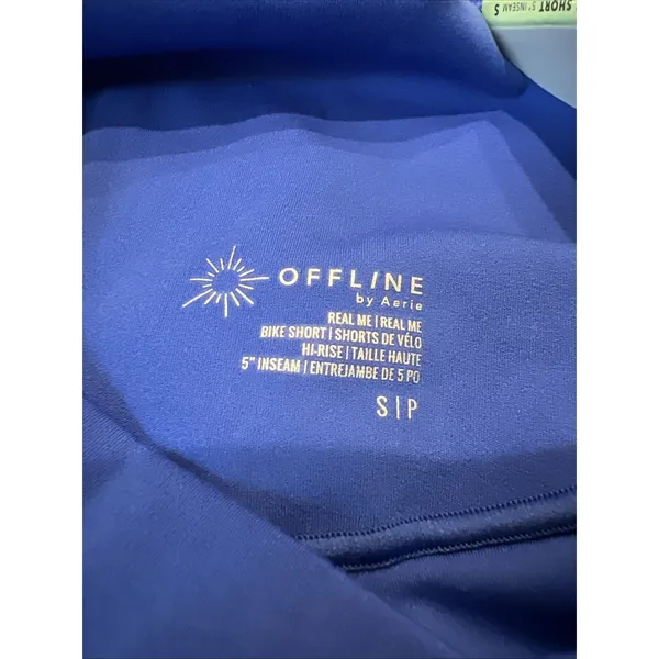 Offline By‎ Aerie Real Me Crossover Bike Shorts Size Small Blue 5" Hi Rise - Image 6