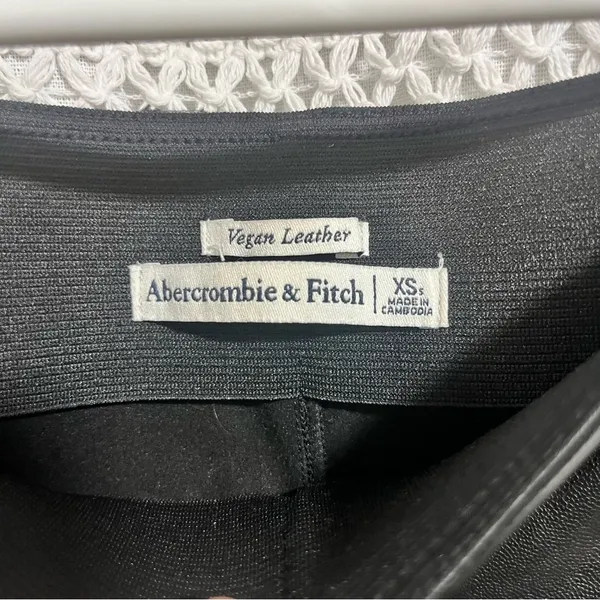 Abercrombie & Fitch Vegan Leather Flare Split Leg Pant - Extra Small Short - Image 10