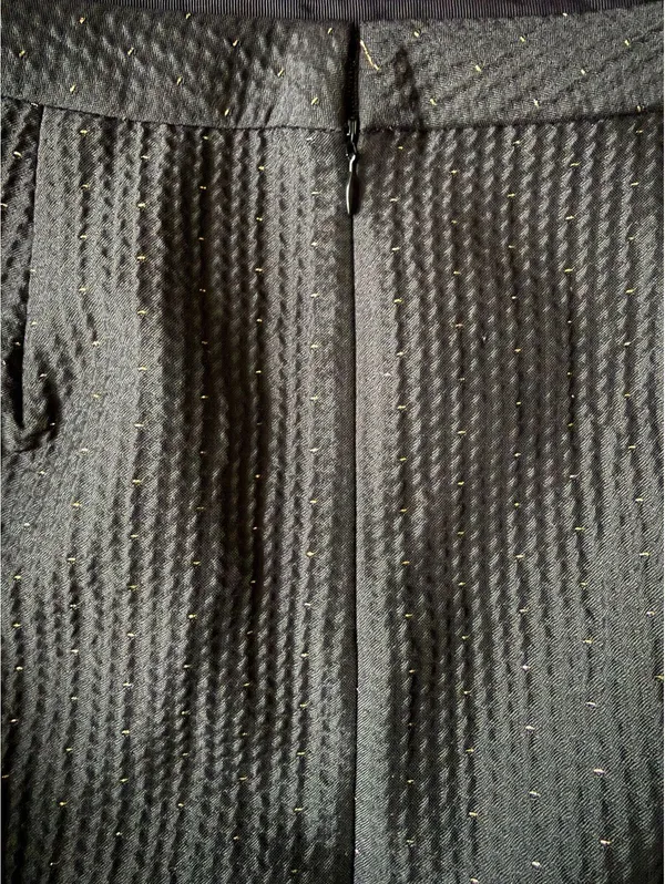 Madewell Mini Skirt Size 12 Black Silver Polka Dots Casual Work Classic City - Image 5