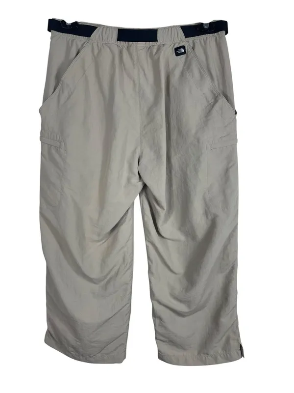 The North Face Women’s Hiking Cargo Capri Beige Nylon Trail Outdoor Pants L - Image 6