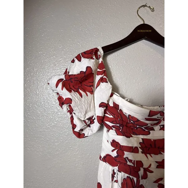 Abercrombie & Fitch Emerson Off‎ Shoulder Floral Midi Dress XSP Petite - Image 4
