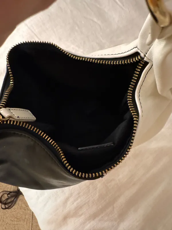 Urban Outfitters Black and White Two-Tone Chain Shoulder Bag - Image 4