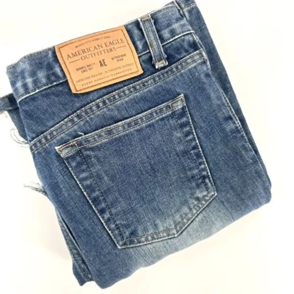 Vintage Y2K American Eagle Outfitters Women's Bootcut Jeans Blue Denim‎ Size 4 - Image 2
