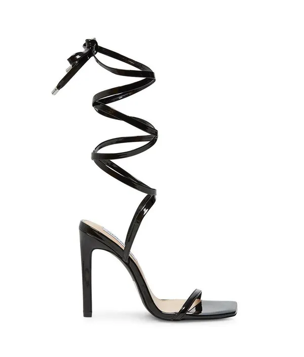 Steve Madden Black Patent Uplift Lace Up Heels - Image 7