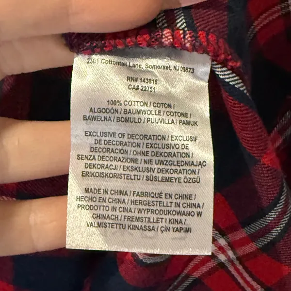 NFL Team Apparel New England Patriots Plaid Flannel Shirt Women M Gameday Fan - Image 7