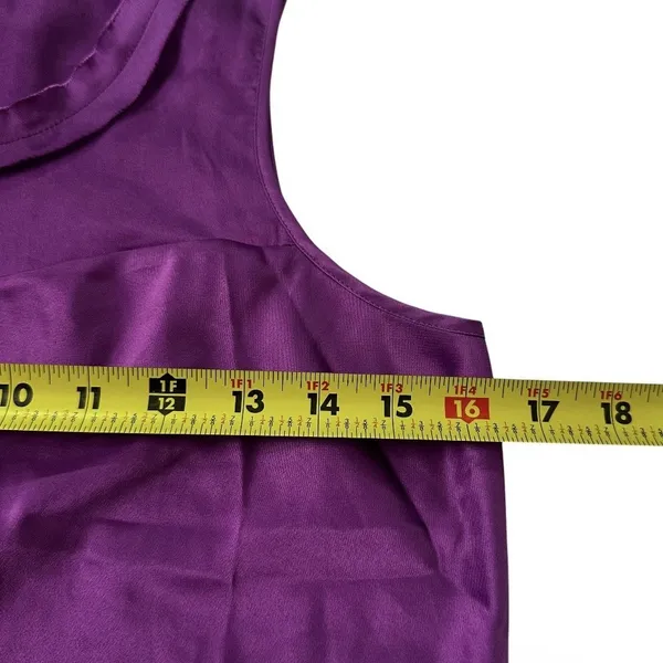 The Limited Purple Sleeveless Top Womens Size XS Satin Blouse Tank Top | 63-30 - Image 4