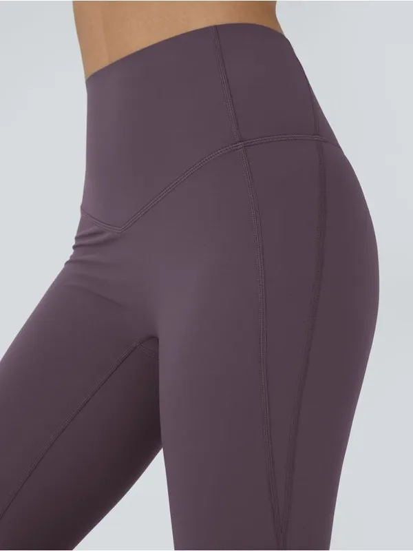 Halara UltraSculpt High Waisted Tummy Control Flare Leggings Nights Purple Small - Image 3