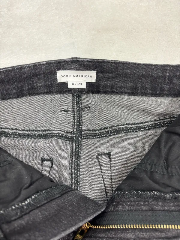 Good American Black Skinny High-Rise Jeans Size 6/28 - Image 5