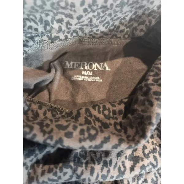 Merona Women's Grey & Black Turtle Neck Long Sleeve Top - Image 3