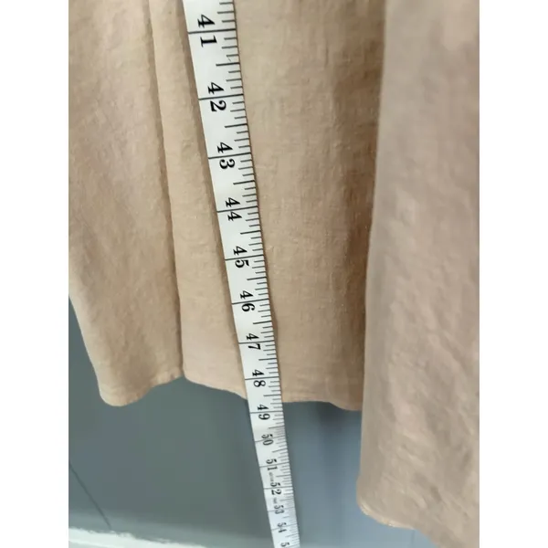 ASTR the Label Sand Beige Bow Back Apron Gathered Skirt Cottagecore Midi Dress M - Image 3