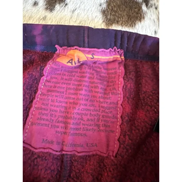 AVIATOR NATION Tie Dye Sweatpants Crystal Rose Size Small Purple - Image 3